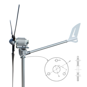 Aerogenerador Cabezal basculante Wind Safe   2000 48 Voltios